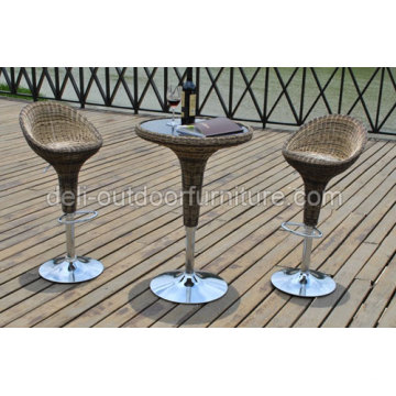 Silla y mesa alta Bar Set al aire libre muebles